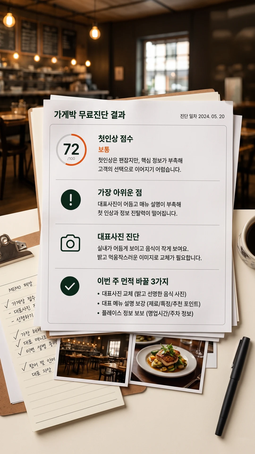 가게밖 무료진단 리포트 미리보기